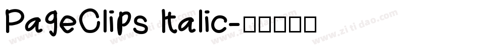 PageClips Italic字体转换